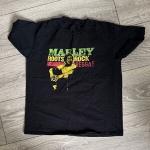 Zion Rootswear Black Graphic Tee Bob Marley